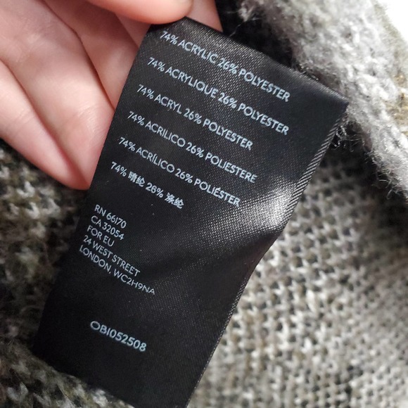 Anthropologie Vera Camo Open Front Oversized Cardigan Knit Grey Green Size XS - Picture 6 of 8